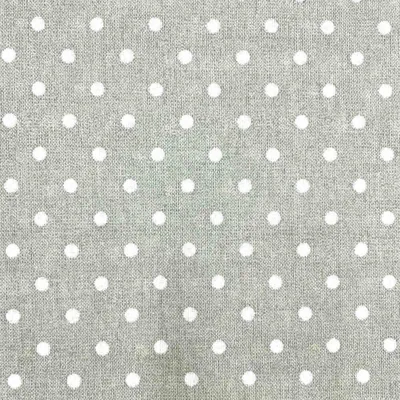 Leinenstoff 300x280 cm, bedruckt, Punkte, beige-weiß, 180 g/m²