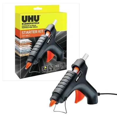Immagine prodotto di UHU 9000512 Pistola per colla a caldo UHU HOT MELT STARTER KIT, nero/arancione
