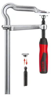 Produktbild von Ganzstahlschraubzwinge OMEGA Spann-W.200mm A.100mm 2-K-Griff BESSEY