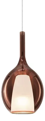 Obrázok produktu pre Moderné závesné svietidlo Kalique Vetro, rám bielej a chrómovej farby, 1 žiarovka E27, výška 36 cm