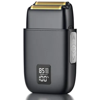 Produktbild von Kabelloser Folienrasierer für Männer, elektrischer Rasierer, wasserdicht, Nass- und Trockenrasur, LED-Display, USB-C aufladbar