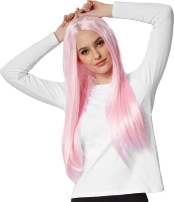 Produktbild von Perücke Lange Haare glatt - rosa