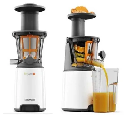 Productafbeelding van Kenwood PureJuice One Slow Juicer Wit JMP400WH – 55 omwentelingen per minuut, zachte persing, 1 liter sapkan, automatische reiniging, 140W