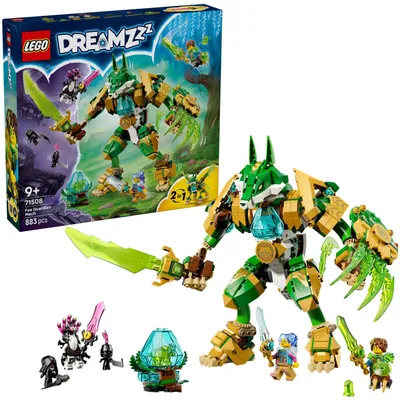 Produktbild von LEGO DREAMZzz 2in1 Fuchs-Wächtermech - Actionfigur, verwandelbar in Fuchskrieger - inkl. 3 Minifiguren und sammelbarer grüner Schatz-Kreatur - Geschenk für Jungen ab 9 Jahren – 71508