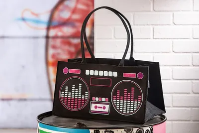 Productafbeelding van Gilde tas "Muziekspeelapparaat", vilten materiaal, zwart, artikelnummer 44076