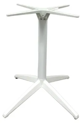 Image de Pied de table en Aluminium et Polypropylène Blanc pour Exterieur