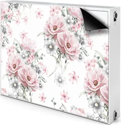 Produktbild von Magnet Radiator Magnet Mat Heizkörper Heizung Verkleidung Abdeckung 90x60 cm  - Blumen