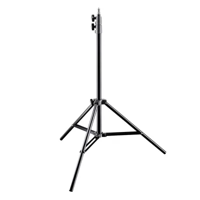 Produktbild von Walimex pro AIR 200 Lampenstativ höhenverstellbar bis 200 cm, Lichtstativ aus Aluminium mit Luftfederung, Blitzstativ bis 4,5 kg Traglast, Leuchtenstativ mit Tasche für Fotostudio und Outdoor