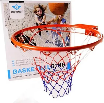 Produktbild von Twisk Basketballkorb mit Netz - orange - Wandmontage - 46 cm