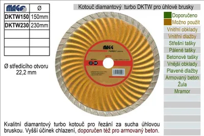 Produktbild von Diamantscheibe turbo für Winkelschleifer DKTW230