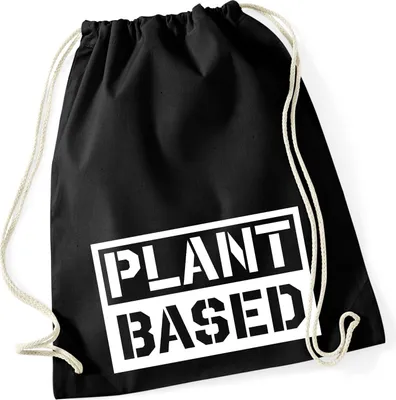 Produktbild von Huuraa Turnbeutel Plant Based Modern 12 Liter Black Baumwolle Rucksack Geschenkidee
