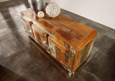 Produktbild von MASSIVMOEBEL24 Sideboard Altholz 126x40x56 mehrfarbig lackiert FREEZY #04