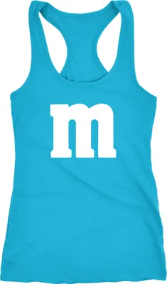 Produktbild von Damen Tanktop Gruppen-Kostüm M Aufdruck Kostüm Fasching Karneval Verkleidung Racerback Moonworks® türkis XL