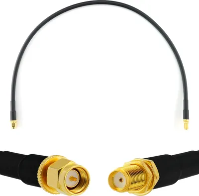 Image de SMA mâle à SMA femelle 50cm - HF-240 (équivalent LMR 240) Extension câble d'antenne - pour WiFi RF Antenne GSM LTE 4G 5G 6G Routeur Amplificateur de signal Lora Ham CB radio
