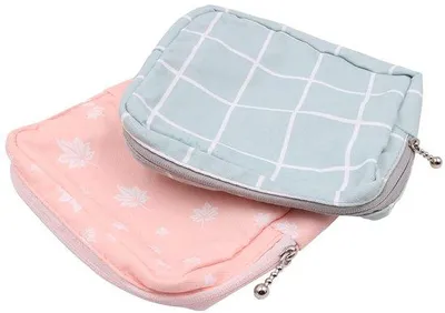 Immagine prodotto di Borsa impermeabile per il trasporto - Set da 2 pezzi - Sacchetti in cotone - Adatta per 4-8 assorbenti