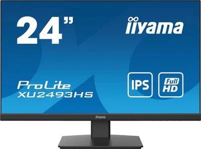 Produktbild von iiyama XU2493HS-B5, 61 cm (24"), 1920 x 1080 Pixel, Full HD, LED, 4 ms, Schwarz
