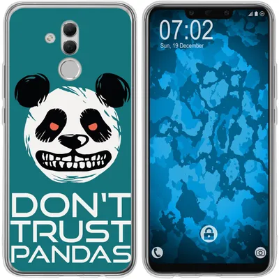 Produktbild von PhoneNatic Case kompatibel mit Huawei Mate 20 Lite Silikon-Hülle Crazy Animals Panda M2