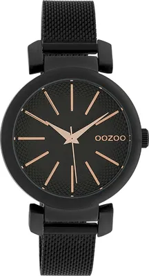 Produktbild von Oozoo Damen Metallarmband Uhr Timepieces schwarz Analog Quarzuhr UOC10131