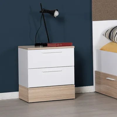 Produktbild von Skye Decor, Kmd-820-Mb-1, Nachttisch, Eiche, 100 % MELAMINBESCHICHTETE SPANPLATTEN, 45 x 40 x 52 cm