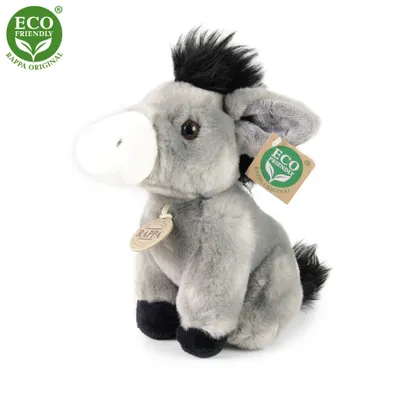 Obrázek produktu pro Plyšový osel sedící 18 cm ECO-FRIENDLY