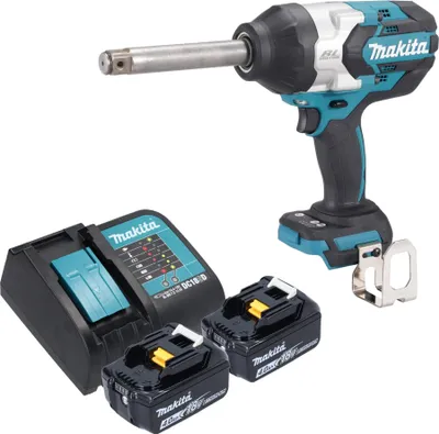 Zdjęcie produktu dla Akumulatorowy klucz udarowy Makita DTW 1005 SM 18 V 1360 Nm 3/4" bezszczotkowy + 2x akumulator 4,0 Ah + ładowarka