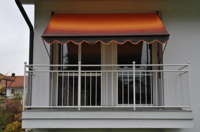 Produktbild von Angerer Klemmmarkise orange/braun 250 cm Balkonmarkise