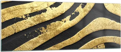 Produktbild von Bilder auf glas - Einteilig - Abstraktion dreidimensional Gold - 140x50cm - Glasbilder - Wandbilder - Bilder - Wanddekoration aus Glas - Glas Bilder - Wandbild auf Glas - GAB140x50-4461