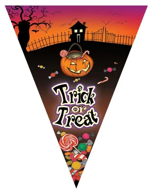 Produktbild von Kinderfreundliche Halloween Wimpel-Girlande 5 Meter