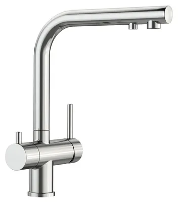 Produktbild von BLANCO FONTAS II, Messing PVD, PVD steel, Hochdruck, Standard, Stahl, Messing, Hebelgriffe, Doppel, Typ L