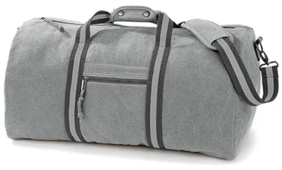 Produktbild von Quadra QD613 | Vintage Canvas Holdall / Reisetasche | 58 x 30 x 30 cm - Farbe: Vintage Light Grey - Größe: 58 x 30 x 30 cm