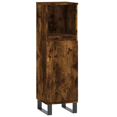 Obrázok produktu pre Kúpeľňová skrinka dymový dub 30x30x100 cm kompozitné drevo