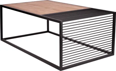 Produktbild von Couchtisch - Eiche natur geölt - Metallgestell - 110 x 60 cm