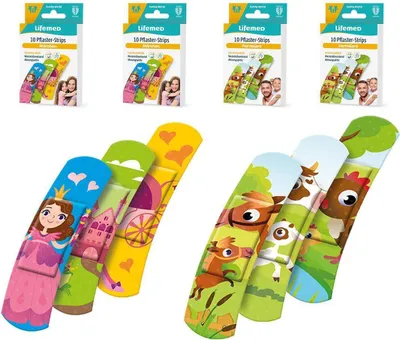 Produktbild von 40 Stück Kinderpflaster verschiedene Motive, 4 Packungen