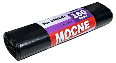 Zdjęcie produktu dla Worki na śmieci do odpadów zmieszanych 160L-8szt