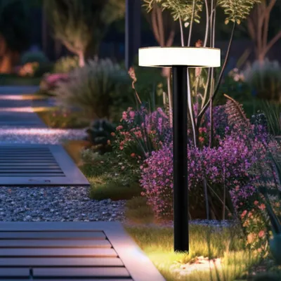Produktbild von LED Solarleuchte, Erdspieß, Akku, schwarz, H 56,1 cm