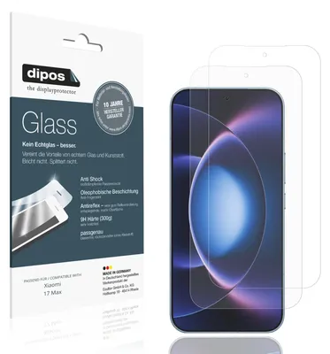 Produktbild von 2x Schutzfolie für Xiaomi 17 Max matt - Anti-Shock 9H Folie dipos Glass Kunststoffglas