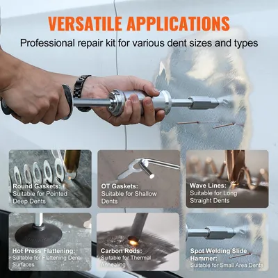 Image de Extracteur de bosses - Appareil de soudure par points pour la réparation de bosses - 3000W - Pour voitures et camions - Noir