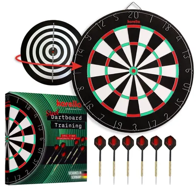 Produktbild von Karella - Dartboard Training Set inkl. 2 Satz Steeldarts