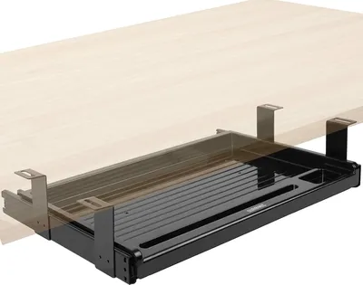 Produktbild von Duronic DKTSX2 Tastaturplattform | Unter Schreibtischschublade für Tastatur und Maus | Aufsteckbares Tastaturfach | Ergonomische Workstation-Lösung | Ausziehbar | Einfache Montage