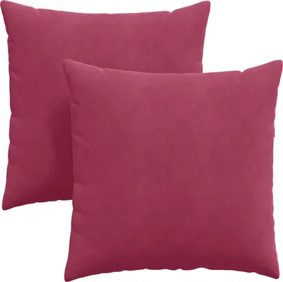 Produktbild von vidaXL Sofakissen 2 Stück Weinrot 80 x 80 cm Cordstoff