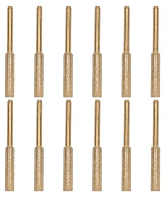 Produktbild von 12 Stück Schleifkopf, 3 mm Schaft, 4,8 mm Kettensägen-Schärfgrat, verschleißfester Schmirgelstein