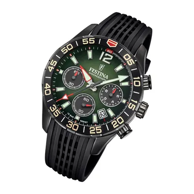 Produktbild von Festina Herren Uhr Chronograph F20518/2 Silikon Armbanduhr schwarz UF20518/2