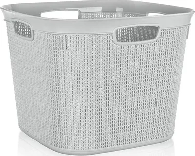 Produktbild von BRILLANZ Korb Rattan 41 l, 43 x 43 x 32,8 cm, grau
