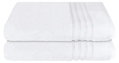 Zdjęcie produktu dla SCHIESSER Zestaw ręczników do kąpieli Milano | Jednolity kolor | 2-elementowy | 100% bawełna | Miękki i dobrze chłonny | 70x140 cm | Biały