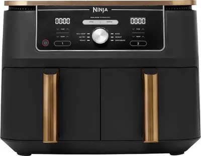 Produktbild von NINJA Heißluftfritteuse Foodi MAX DualZone Heißluftfritteuse Fritteuse Airfryer 9,5 L Fassung, 2470,00 W, Friteuse Heißluftfritteuse Fettfrei