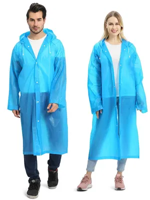 Productafbeelding van Regenjas Herbruikbaar - Waterdicht - Doorzichtige Regenponcho - Ademend - Lichtgewicht - EVA Materialen