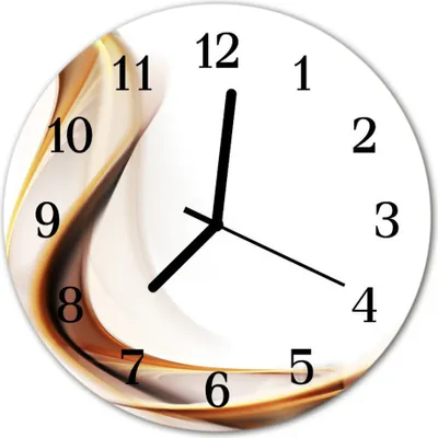 Produktbild von Glasuhr Wanduhr Küchenuhr Echt-Glas 30fi cm Abstrakt braun