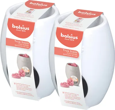 Imagen del producto de Bolsius - Lámpara aromática - Ellipse - Blanca - 2 unidades - Quemador de aromas - Diámetro 94 mm - Cerámica