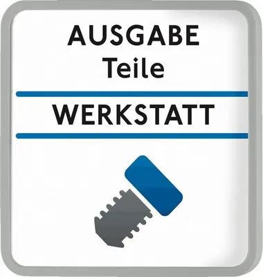 Produktbild von Rahmen für Türschild Maxi, grau, Kunststoff, 150x150mm, 3/VE
