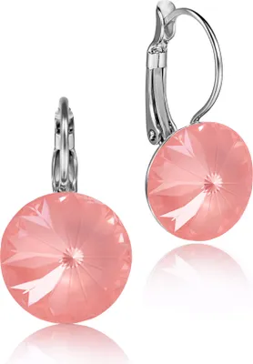 Produktbild von LUISIA® Ohrringe Rivoli mit Kristallen von Swarovski® 14 mm | Matt Flamingo